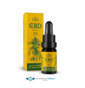 CBD GOLD 5 %, Full spectrum olej – 10 ml